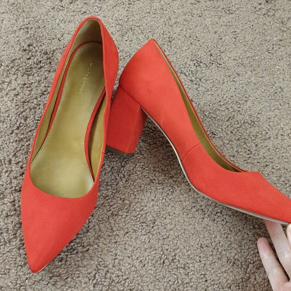 14th Union Block heel Red Suede shoes - Picture 2 of 8